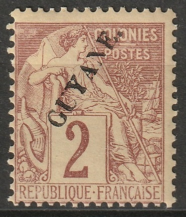 French Guiana 1892 Sc 19 MNG