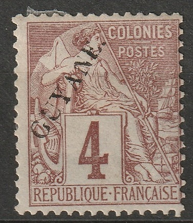 French Guiana 1892 Sc 20 MH* some disturbed gum