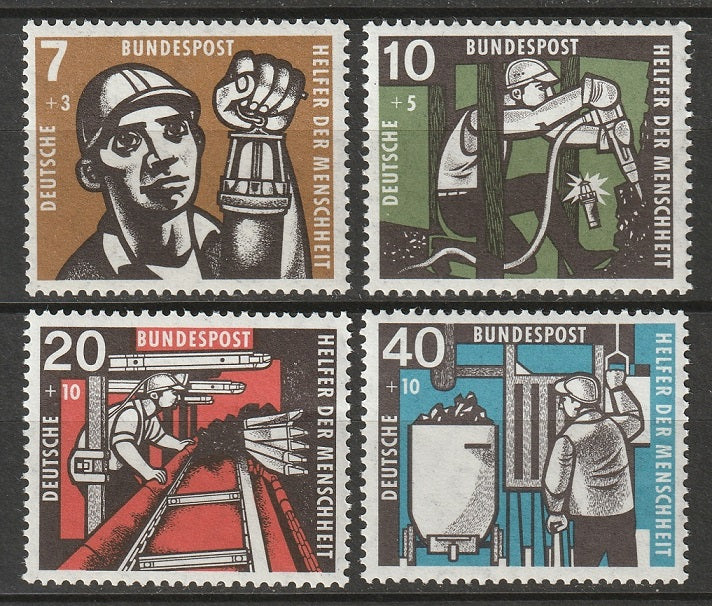 Germany 1957 Sc B356-9 set MNH**