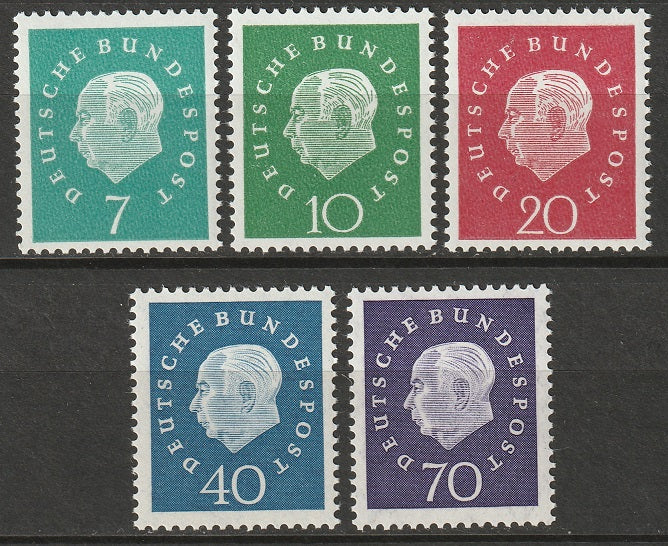 Germany 1959 Sc 793-7 set MNH**