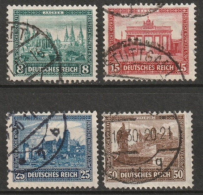 Germany 1930 Sc B34-7 set used