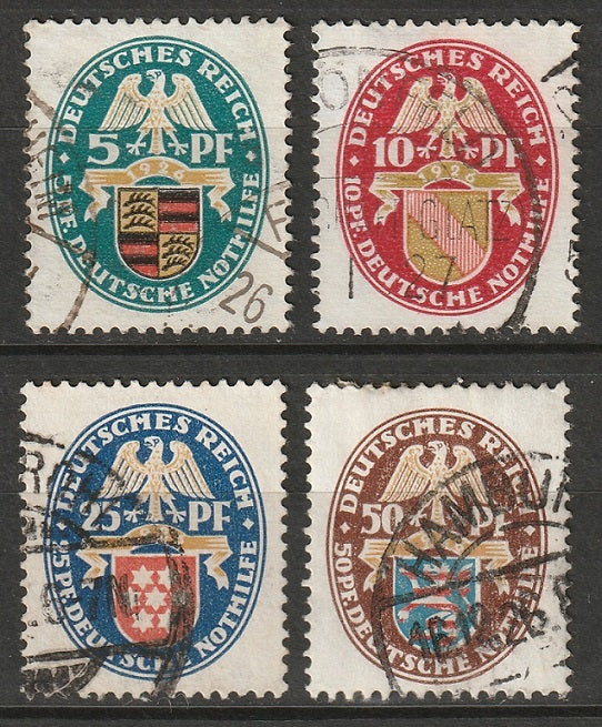 Germany 1925 Sc B15-8 set used