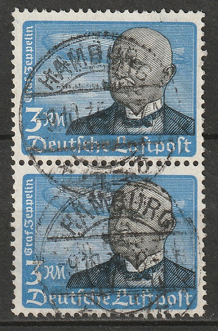 Germany 1934 Sc C56 air post pair used Hamburg CDS