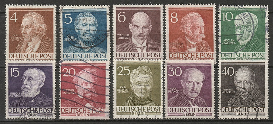 Berlin 1952 Sc 9N84-93 set used/MH*