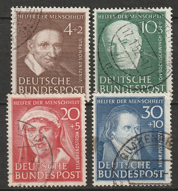 Germany 1951 Sc B320-3 set used