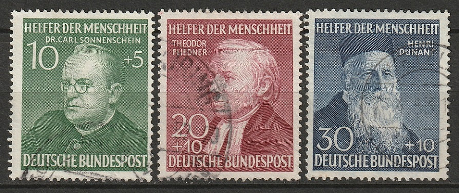 Germany 1952 Sc B328-30 partial set used