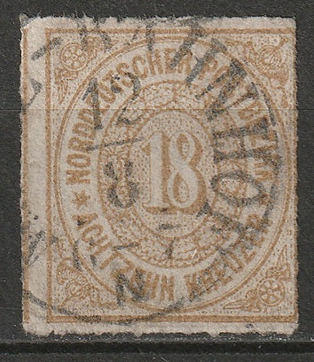 North German Confed 1868 Sc 11 used Bahnhof CDS