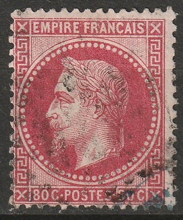 France 1868 Sc 36a used rose carmine