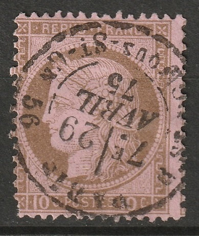 France 1873 Sc 60 used Paris CDS