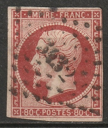 France 1854 Sc 20 used 3432 (Troyes) cancel