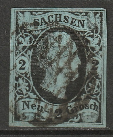 Saxony 1851 Sc 6 used