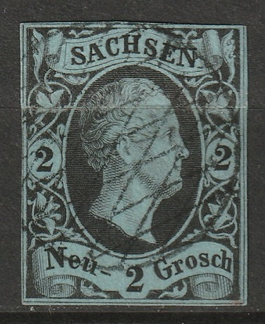 Saxony 1851 Sc 6 used