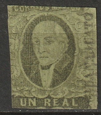 Mexico 1861 Sc 7 MNG trimmed Guanajuato overprint