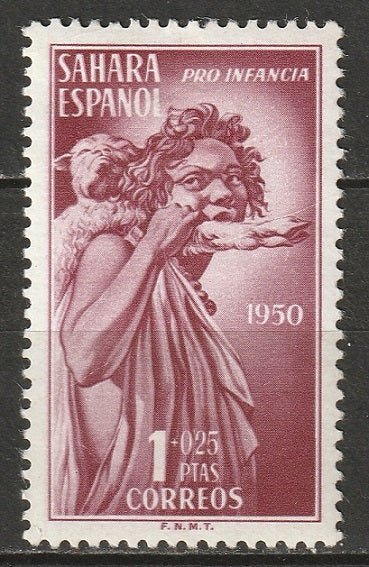 Spanish Sahara 1950 Sc B14 MH*