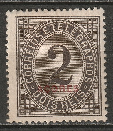 Azores 1888 Sc P5a newspaper MH* disturbed gum