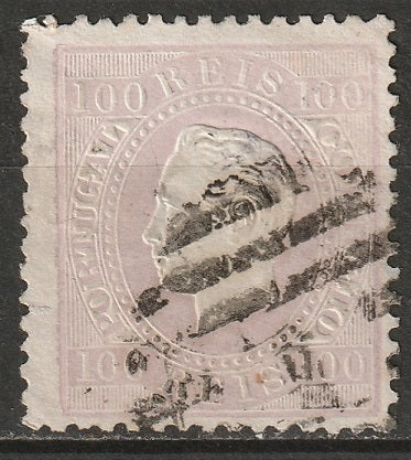 Portugal 1871 Sc 45 used perf 12.5