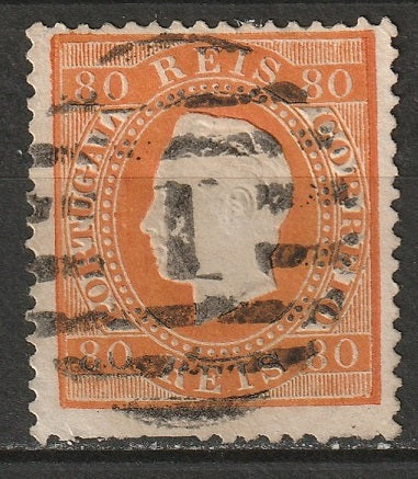 Portugal 1870 Sc 44c used perf 13.5