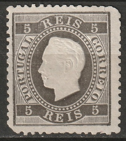 Portugal 1867 Sc 25 MNG torn corner