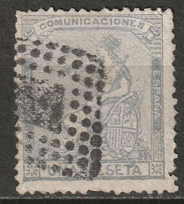 Spain 1872 Sc 198b used grey