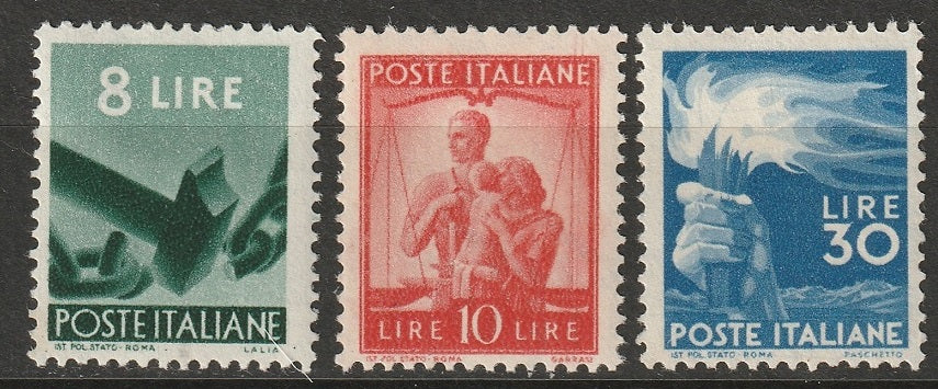 Italy 1948 Sc 486-8 set MLH*