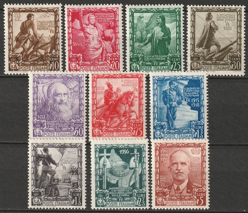 Italy 1938 Sc 400-9 set MH*