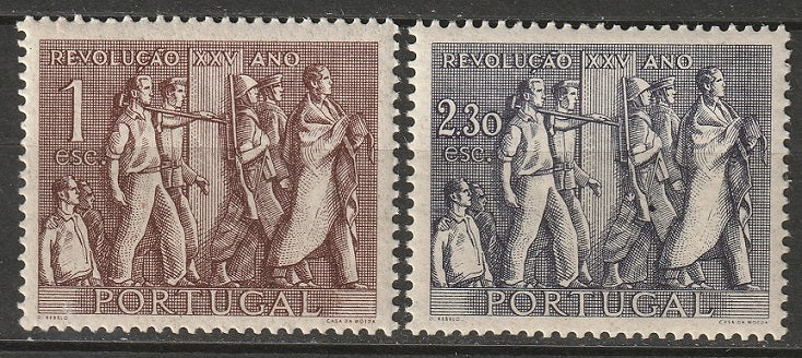 Portugal 1951 Sc 737-8 set MNH** gum creases