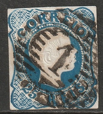 Portugal 1856 Sc 10 used 1 (Lisboa) cancel type II