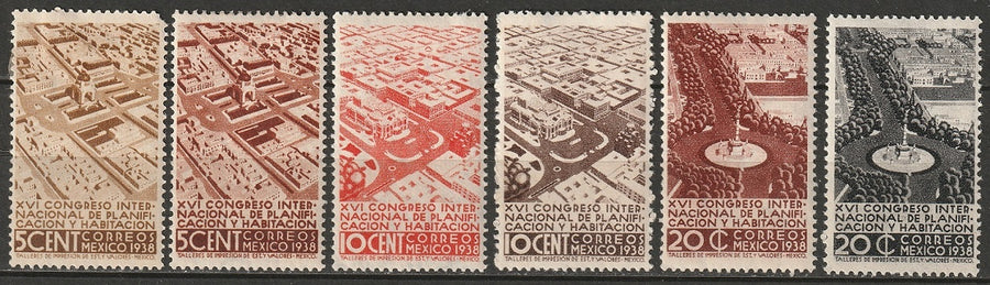 Mexico 1938 Sc 740-5 set MH* some hinge thins