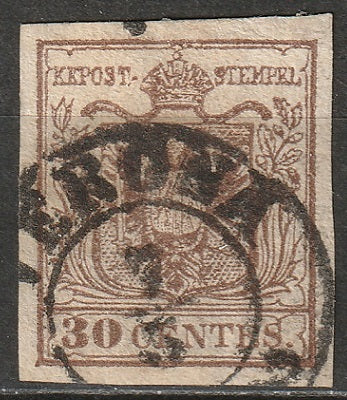 Lombardy Venetia 1850 Sc 5 used Verona CDS type II