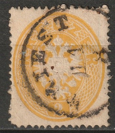 Austria 1864 Sc 17 used Trieste CDS thin/toned