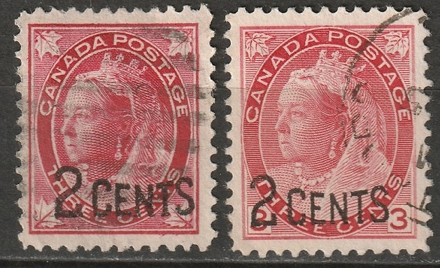 Canada 1899 Sc 87-8 set used