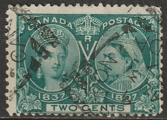 Canada 1897 Sc 52 used squared circle cancel