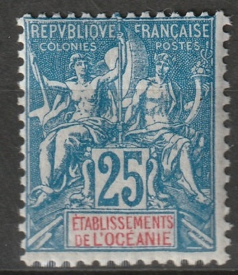 French Polynesia 1900 Sc 12 MLH* minor disturbed gum