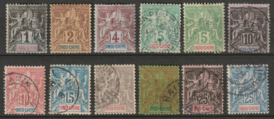 Indochina 1896-1900 Sc 3-14 partial set used/MH*