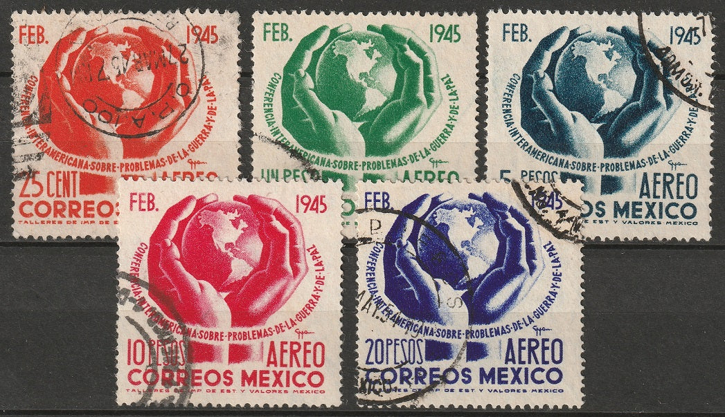 Mexico 1945 Sc C143-7 air post set used