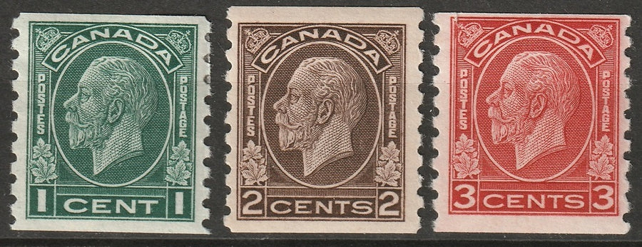 Canada 1933 Sc 205-7 coil set MH*