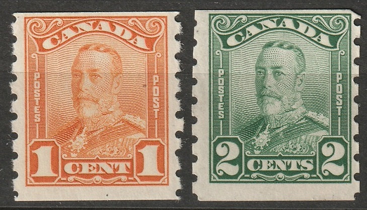 Canada 1929 Sc 160-1 coil set MLH*