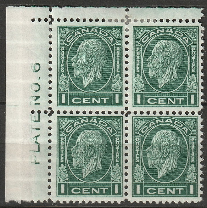 Canada 1932 Sc 195 block MH*/MNH** UL plate 6