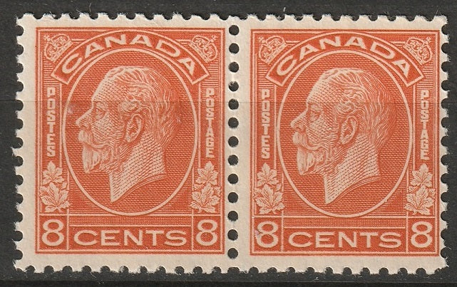 Canada 1932 Sc 200 pair MNH** toned/some disturbed gum