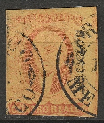 Mexico 1861 Sc 10b used Mexico CDS no overprint