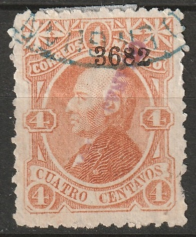Mexico 1881 Sc 117 used thin paper