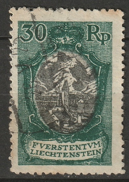 Liechtenstein 1921 Sc 64 used toning spot