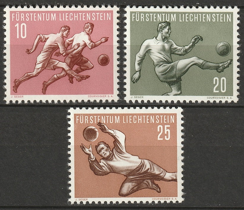 Liechtenstein 1954 Sc 277-9 partial set MNH** some toning spots