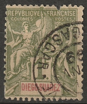 Diego Suarez 1894 Sc 50 used tear at top