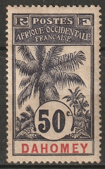 Dahomey 1906 Sc 27 MH* toned