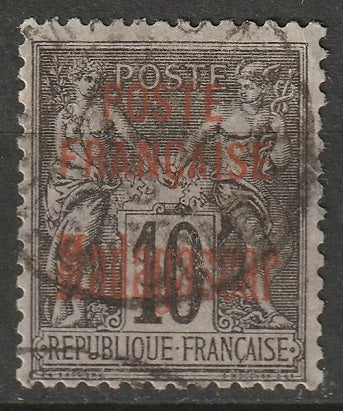 Madagascar 1895 Sc 15 used small thin