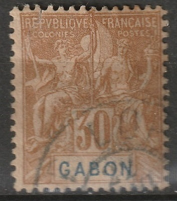 Gabon 1904 Sc 24 used