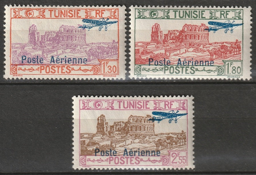 Tunisia 1928 Sc C7-9 air post set MH*