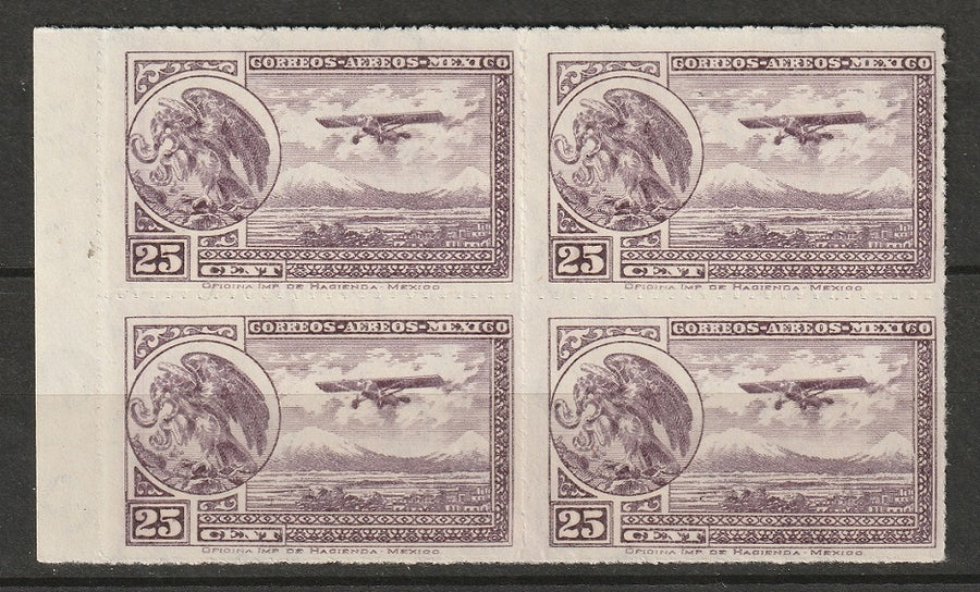 Mexico 1930 Sc C24 air post block MNH**