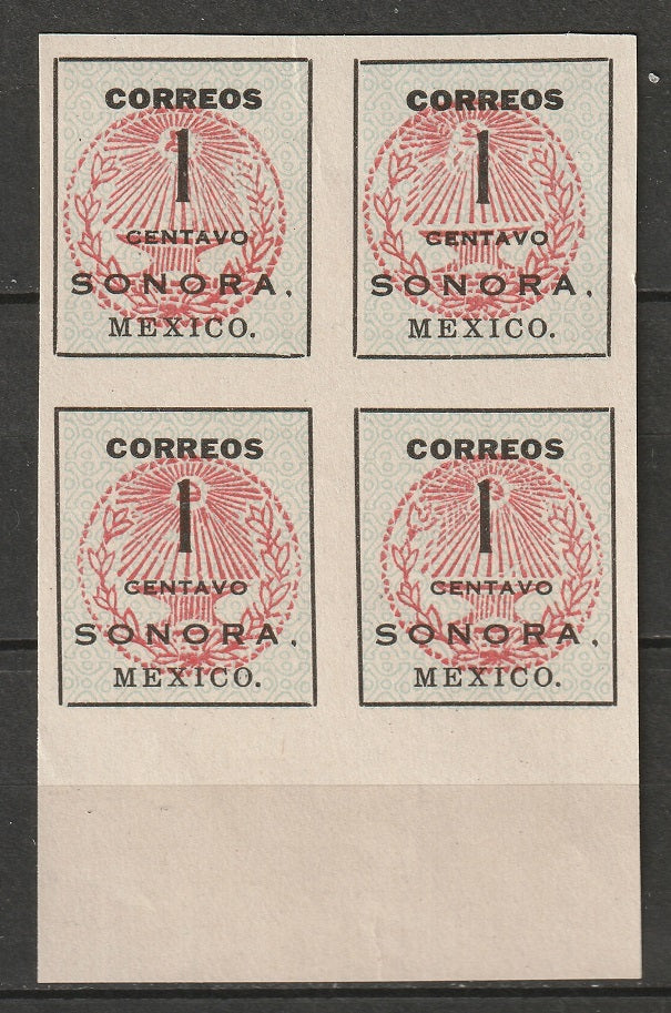 Mexico 1914 Sc 405 block MNGAI NH**